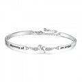 Angel Wings Footprint Charm Bracelet