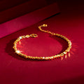 Elegant adjustable gold-plated chain bracelet for women with minimalist luxury design, perfect for daily wear, weddings, parties, and stylish fashion accessories.