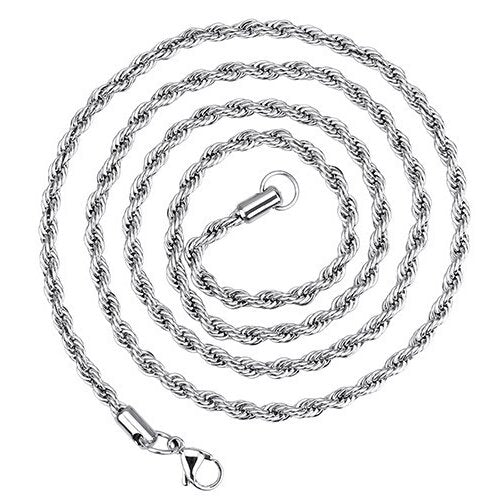 Stainless Steel Twist Chain Necklace