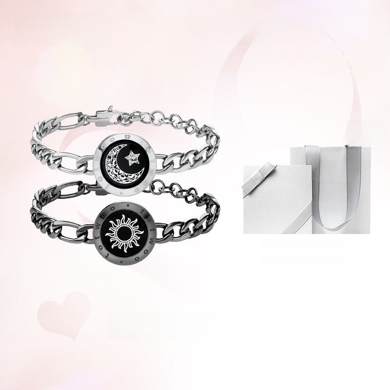 Smart Couple Bracelet with Vibration and Light Alerts