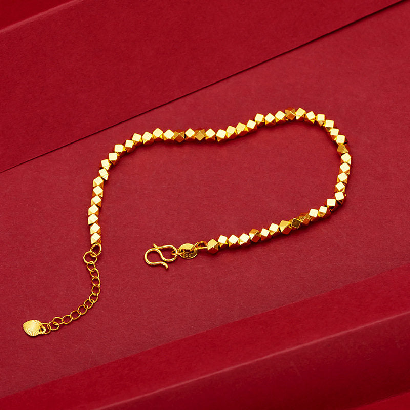 Elegant adjustable gold-plated chain bracelet for women with minimalist luxury design, perfect for daily wear, weddings, parties, and stylish fashion accessories.