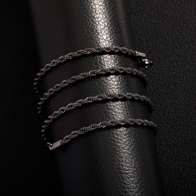Stainless Steel Twist Chain Necklace