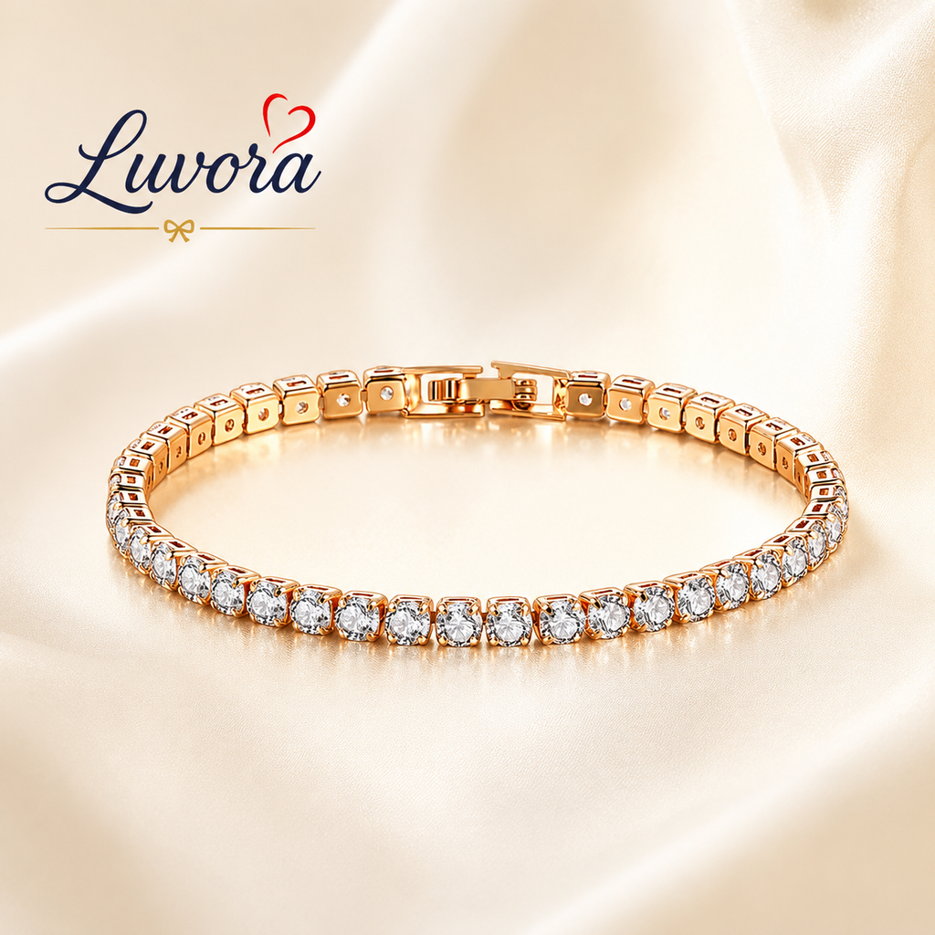 Round Zirconia Tennis Chain Bracelet