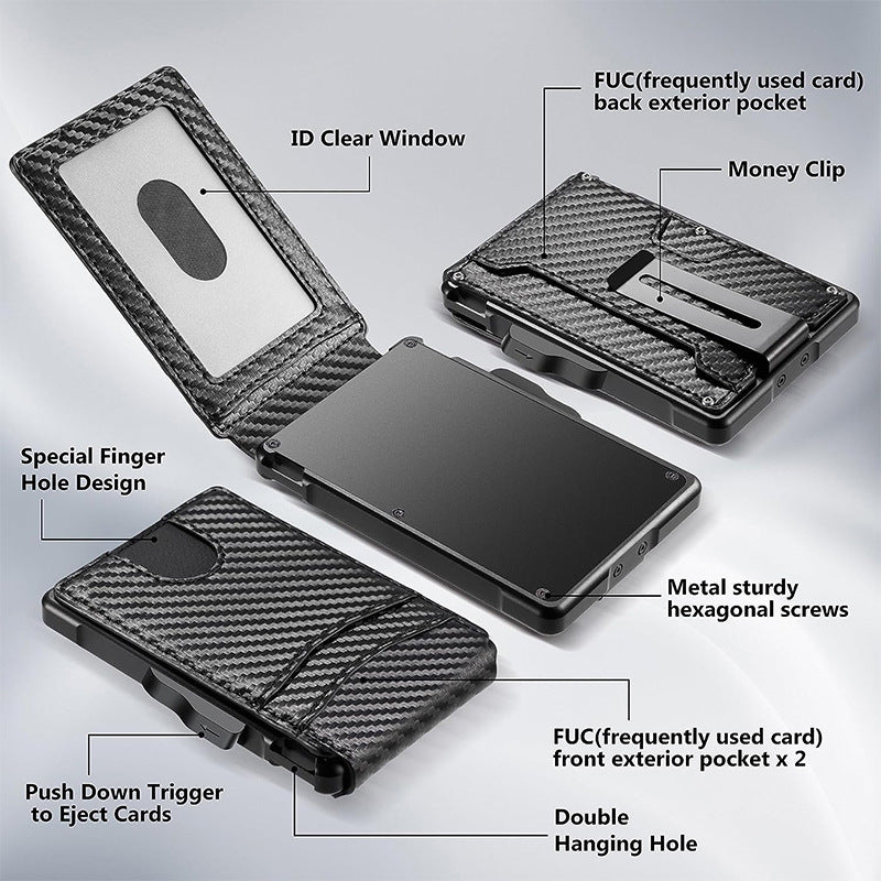 Bi-Fold RFID Protection Carbon Fiber Wallet