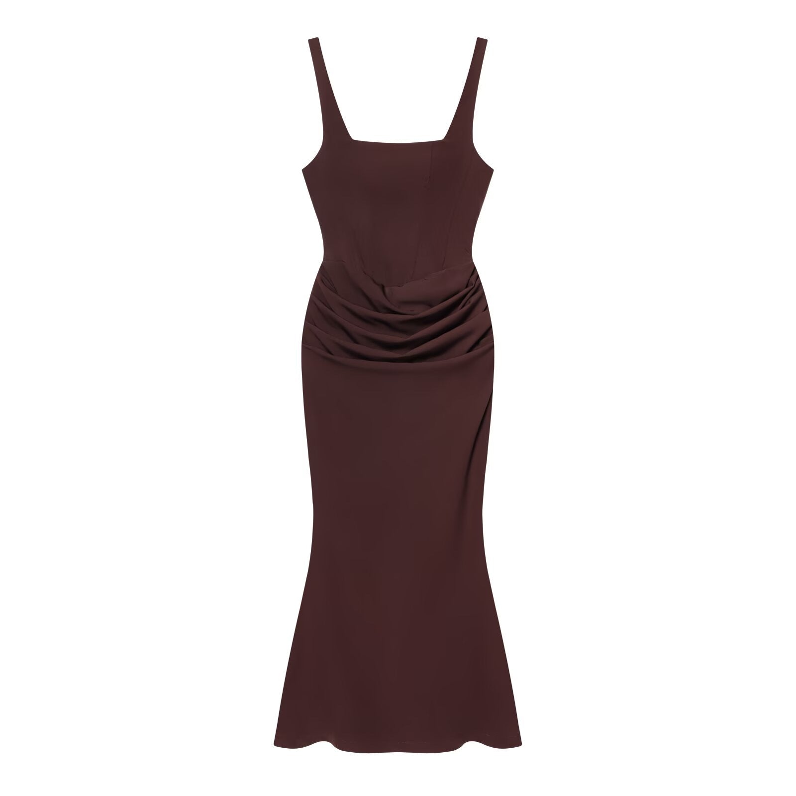 Sleeveless Backless Bodycon Long Dress with Fish Tail Hem
