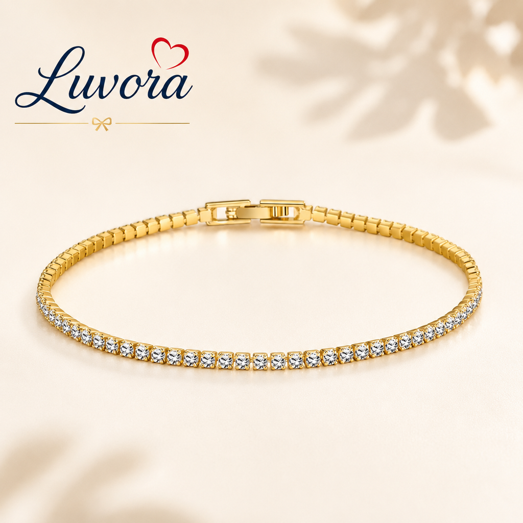 Round Zirconia Tennis Chain Bracelet