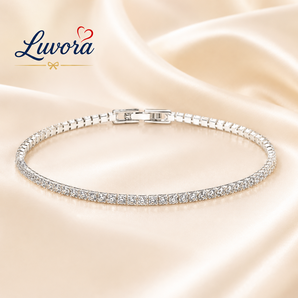 Round Zirconia Tennis Chain Bracelet