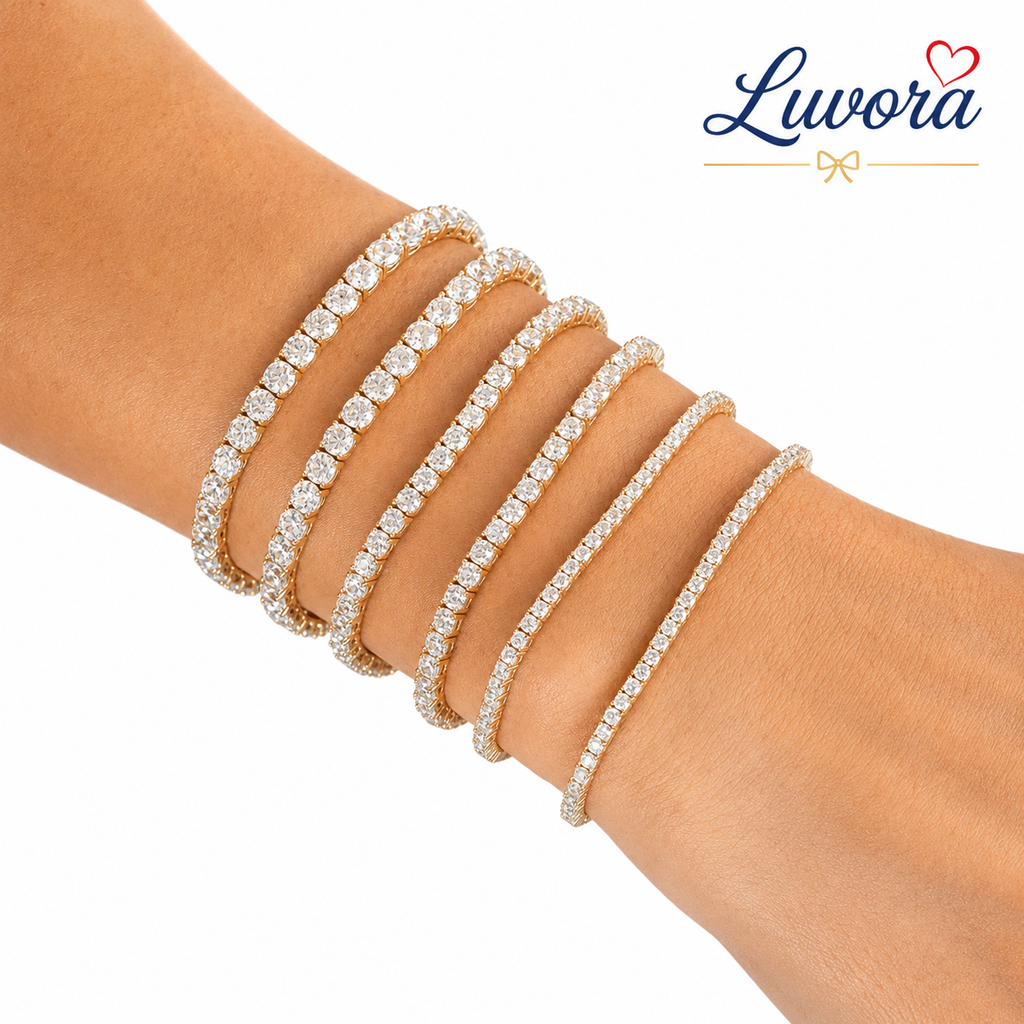 Round Zirconia Tennis Chain Bracelet