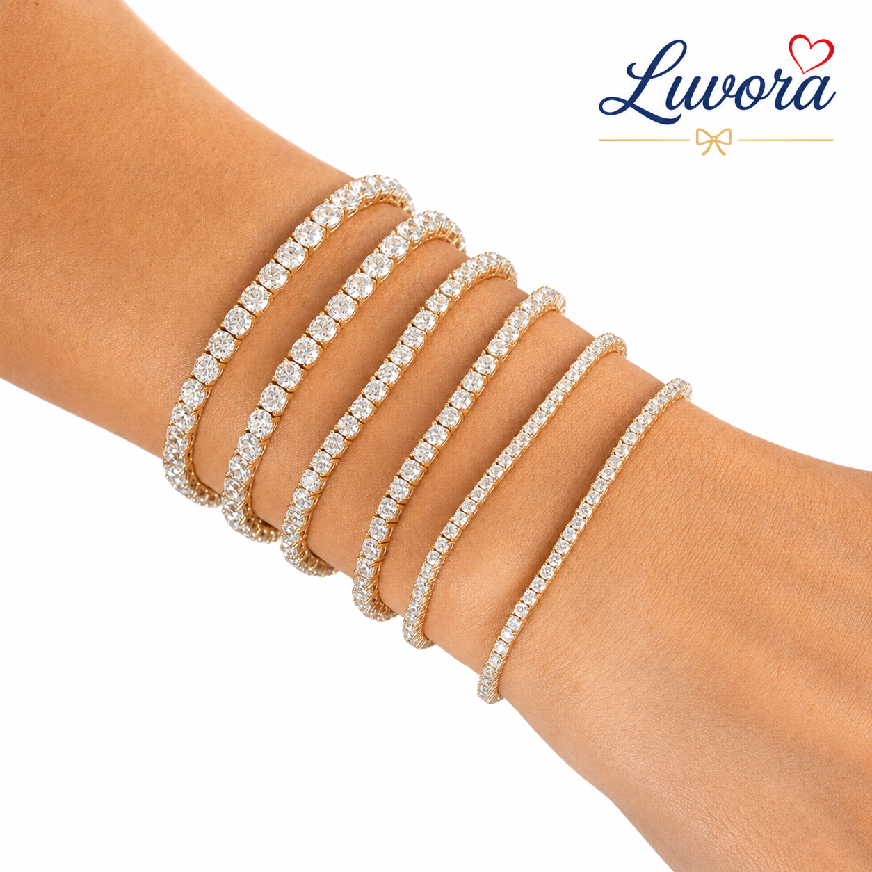 Round Zirconia Tennis Chain Bracelet