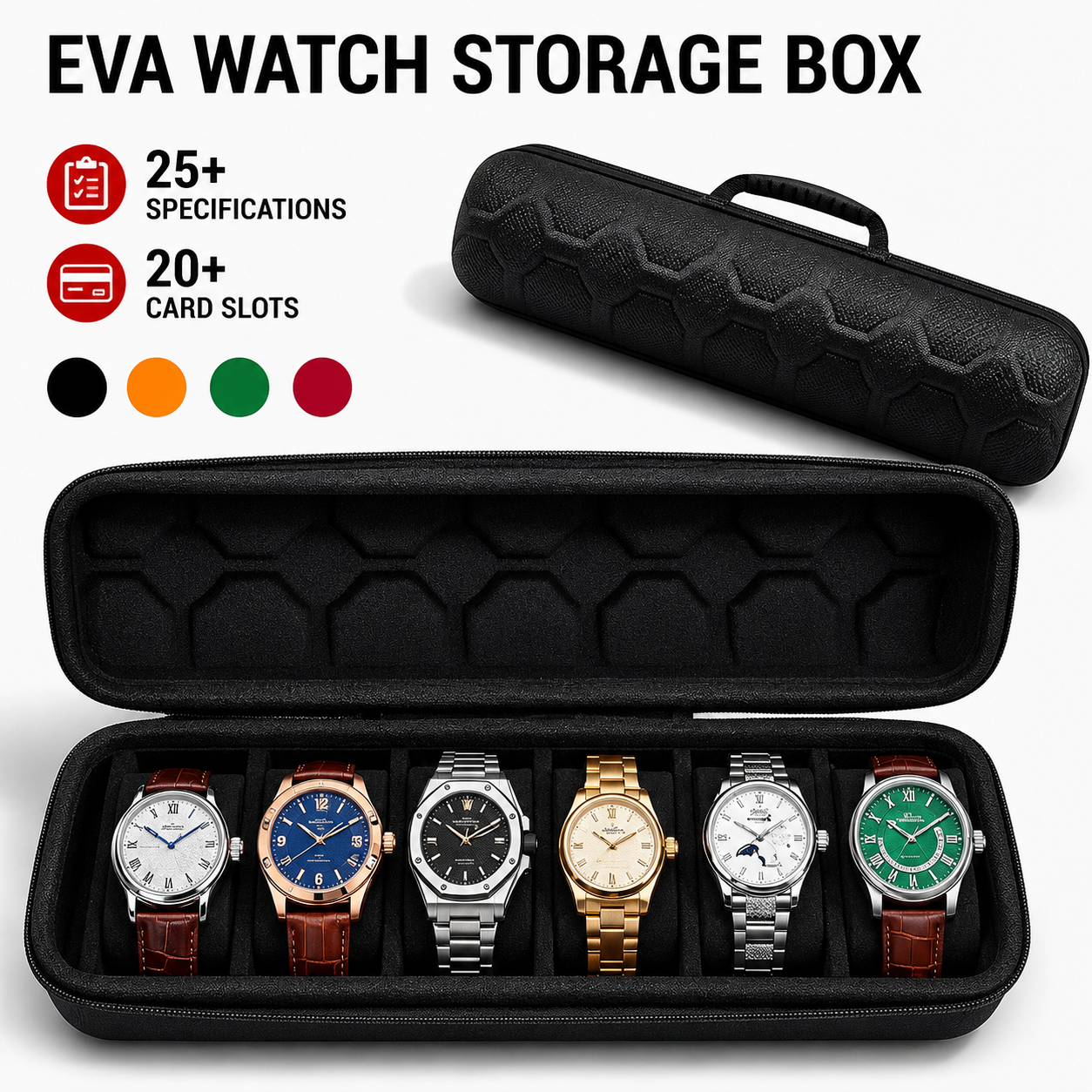 Portable Watch Storage Organizer Bag with Sponge Protection