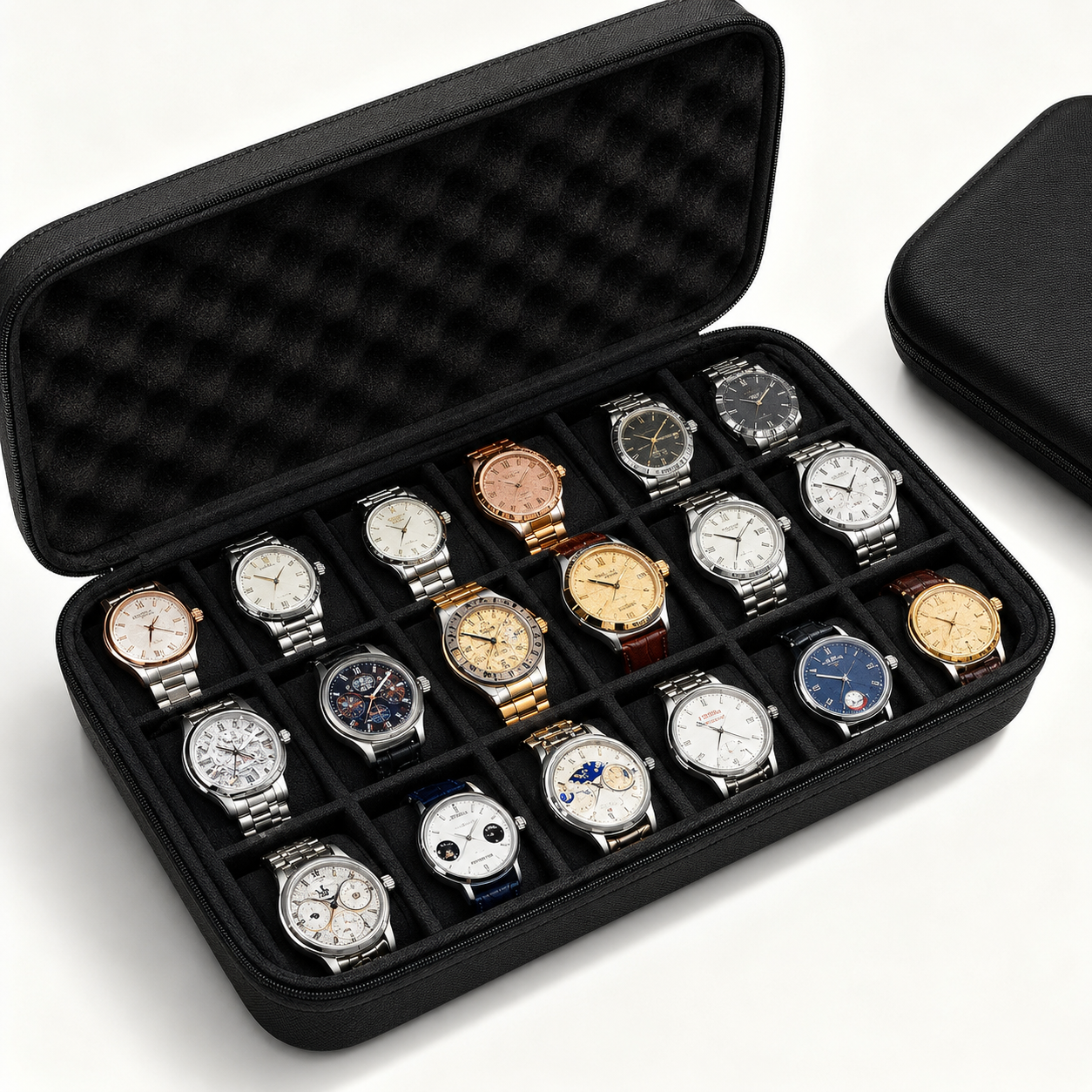 Portable Watch Storage Organizer Bag with Sponge Protection