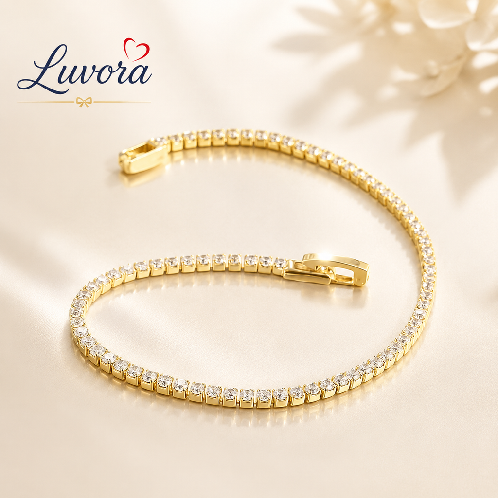 Round Zirconia Tennis Chain Bracelet