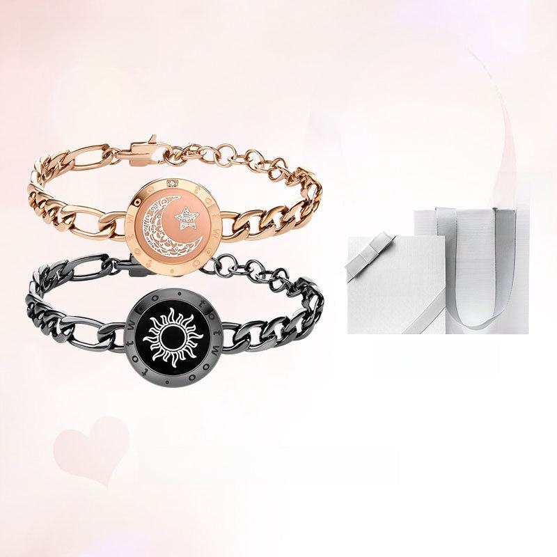 Smart Couple Bracelet with Vibration and Light Alerts