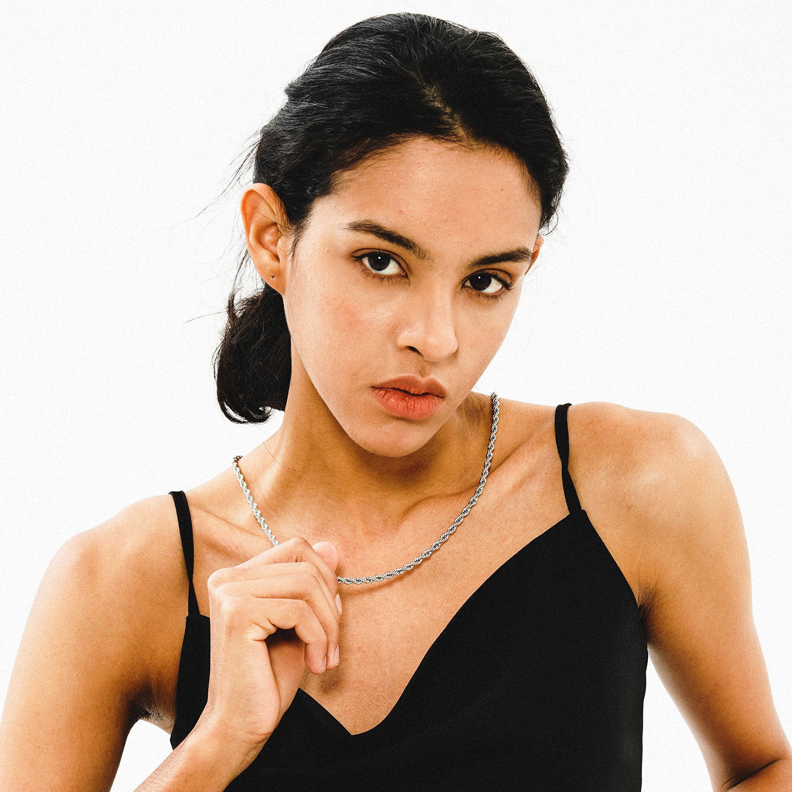 Stainless Steel Twist Chain Necklace