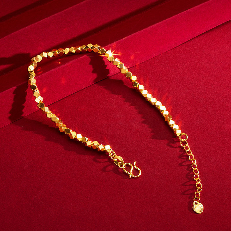 Elegant adjustable gold-plated chain bracelet for women with minimalist luxury design, perfect for daily wear, weddings, parties, and stylish fashion accessories.